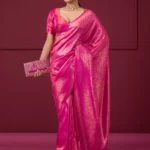 Pink Zariwork Art Silk Saree